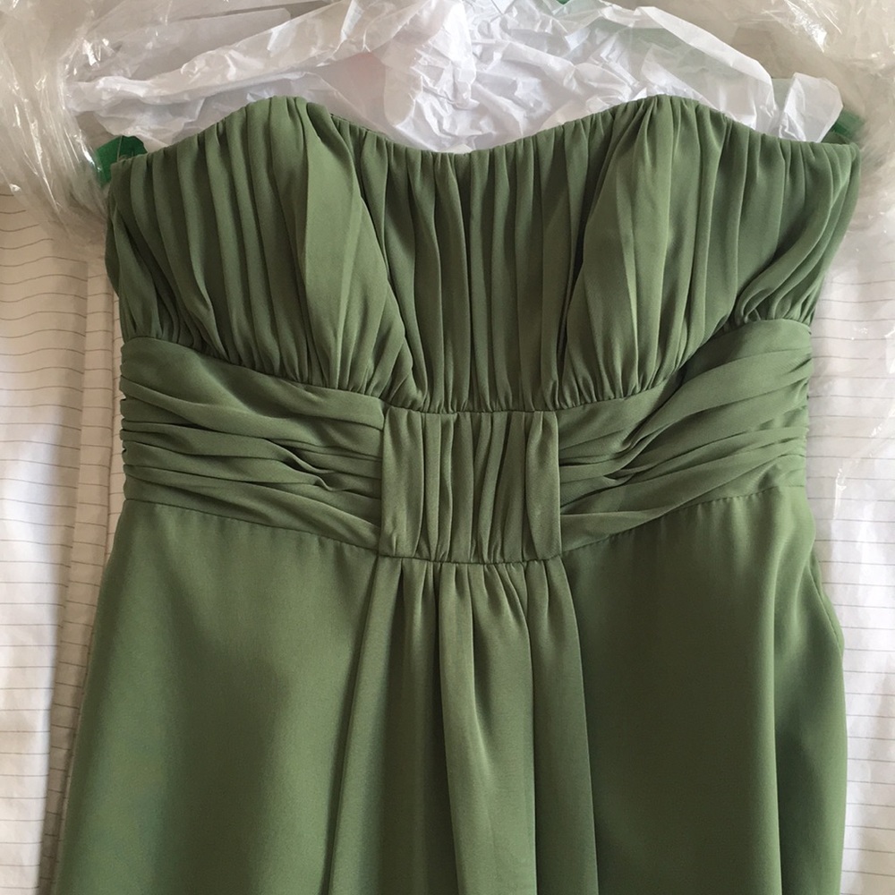 Special occasion green strapless long dress, 6